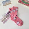 Women'S Casual Japanese Style Sweet Letter Fruit Flower Cotton Crew Socks A Pair