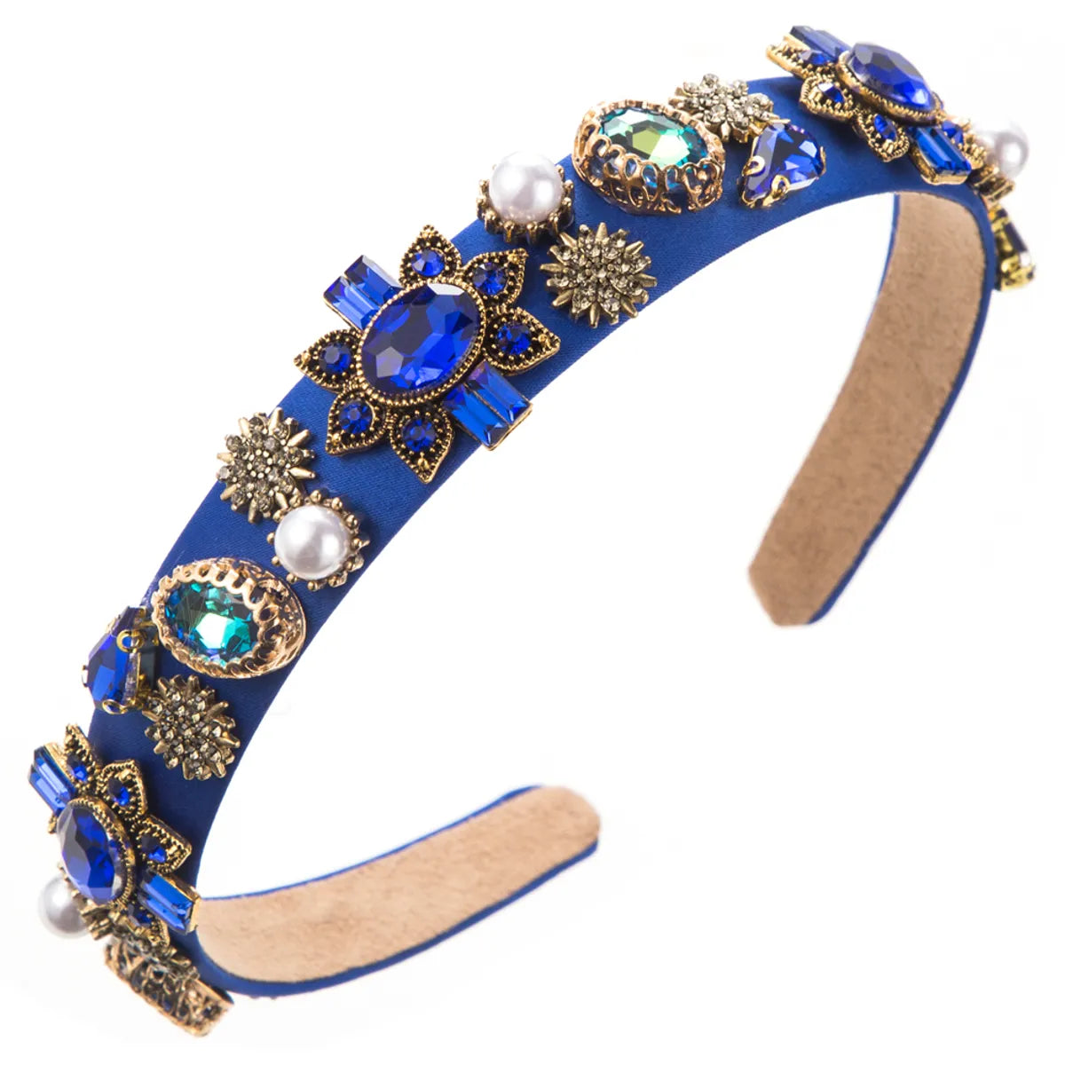 Women'S Casual Modern Style Classic Style Color Block Alloy Inlay Rhinestones Hair Band