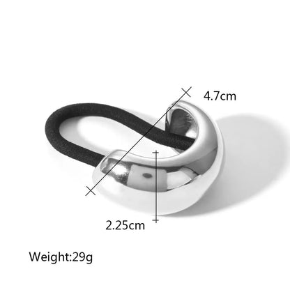 Women'S Casual Modern Style Square Bow Knot Shell 304 Stainless Steel Metal Shiny Metallic Hair Tie