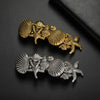Women'S Casual Retro Simple Style Starfish Shell Mulberry Silk Plating Hair Clip