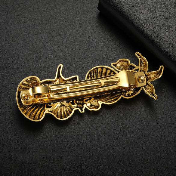 Women'S Casual Retro Simple Style Starfish Shell Mulberry Silk Plating Hair Clip