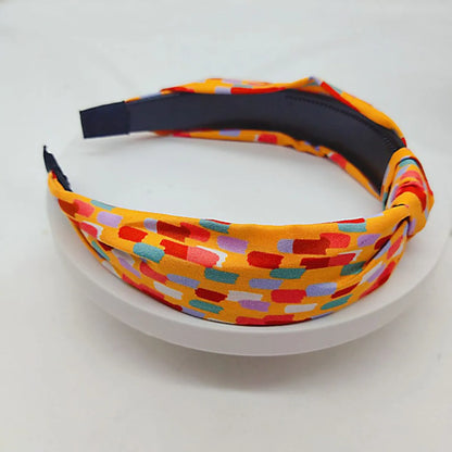 Women'S Casual Retro Stripe Cloth Printing And Dyeing Printing Hair Band