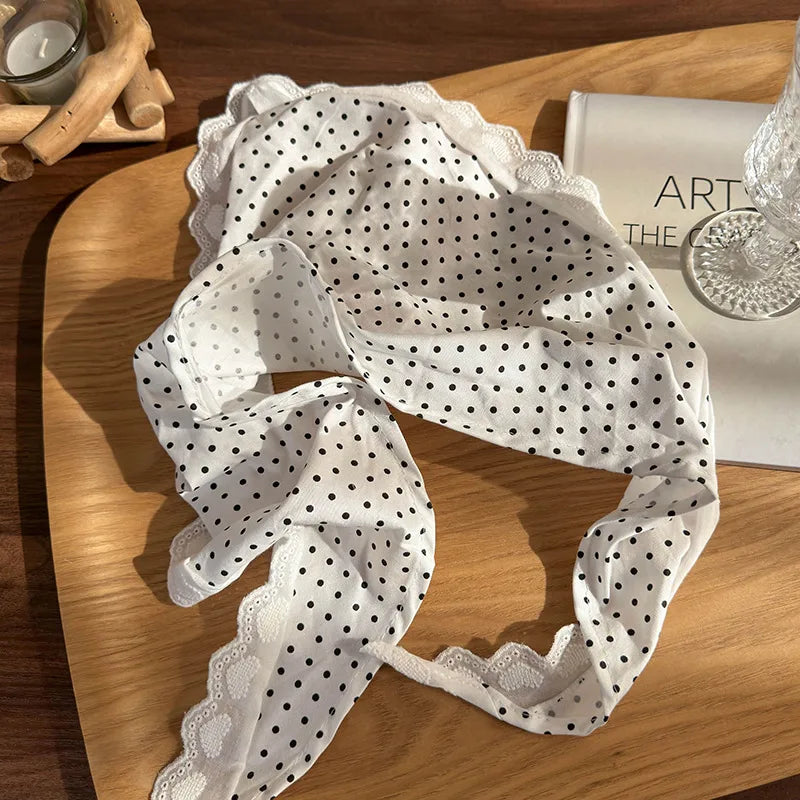 Women'S Casual Romantic Pastoral Polka Dots Cloth Lace