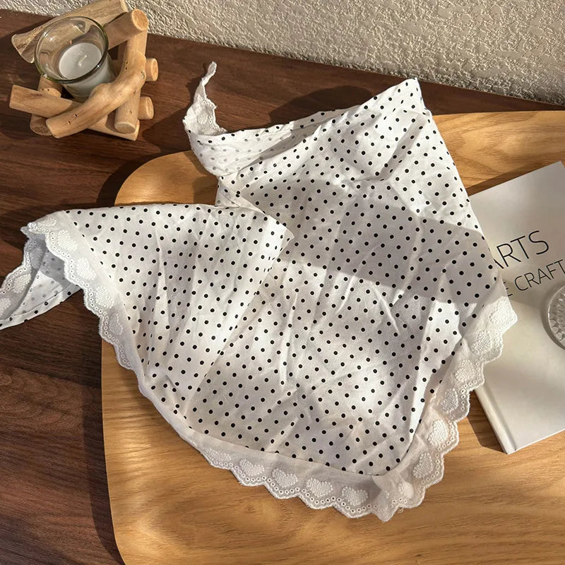 Women'S Casual Romantic Pastoral Polka Dots Cloth Lace