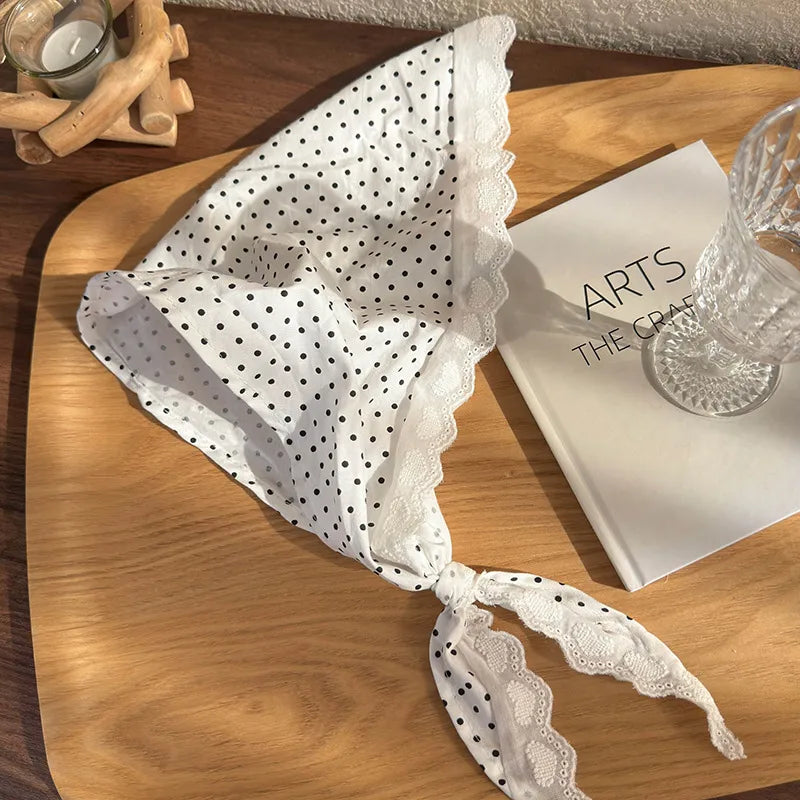 Women'S Casual Romantic Pastoral Polka Dots Cloth Lace