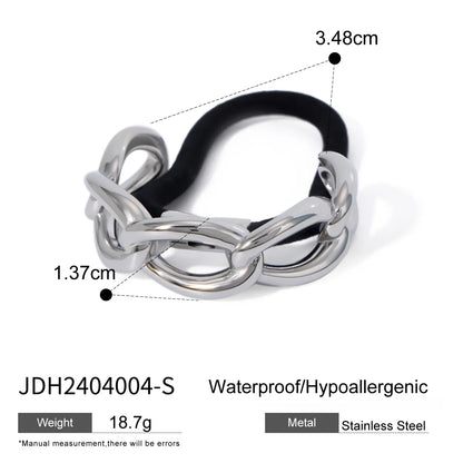 Women'S Casual Simple Style Classic Style Solid Color 304 Stainless Steel Hair Tie