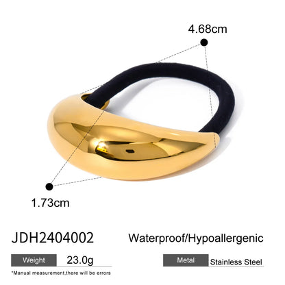 Women'S Casual Simple Style Classic Style Solid Color 304 Stainless Steel Hair Tie