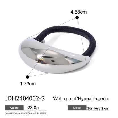 Women'S Casual Simple Style Classic Style Solid Color 304 Stainless Steel Hair Tie