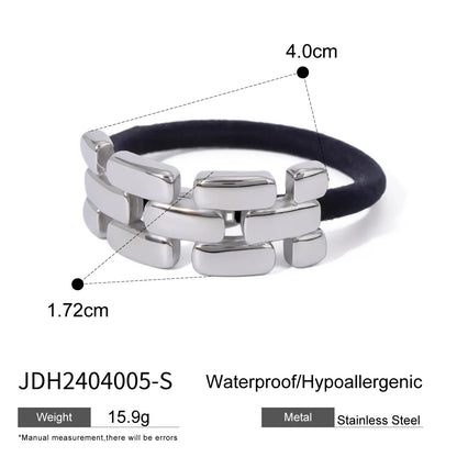 Women'S Casual Simple Style Classic Style Solid Color 304 Stainless Steel Hair Tie