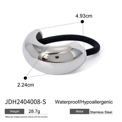 Women'S Casual Simple Style Classic Style Solid Color 304 Stainless Steel Hair Tie