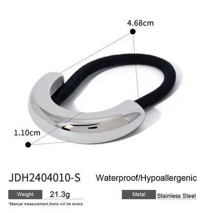 Women'S Casual Simple Style Classic Style Solid Color 304 Stainless Steel Hair Tie