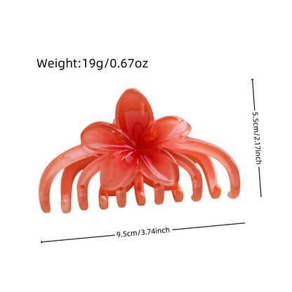 Women'S Casual Simple Style Flower Plastic Resin Stoving Varnish Hair Claws