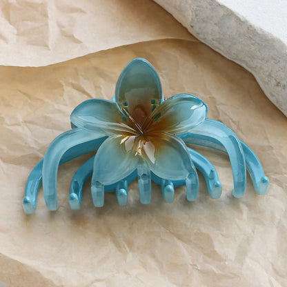 Women'S Casual Simple Style Flower Plastic Resin Stoving Varnish Hair Claws