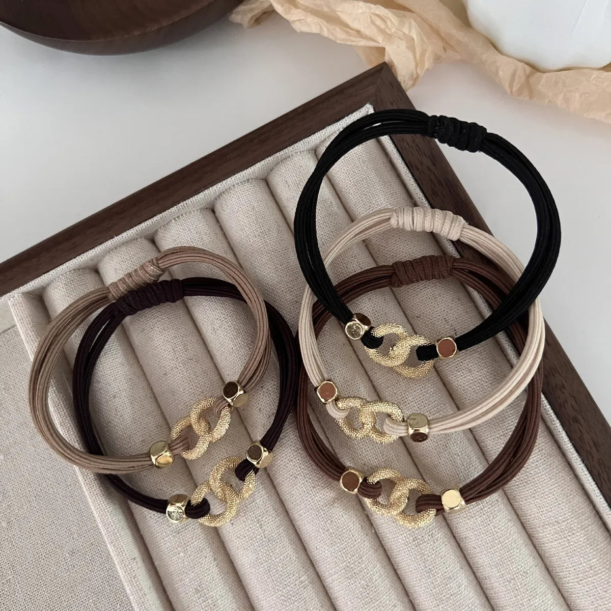 Women'S Casual Simple Style Geometric Rubber Band Hair Tie