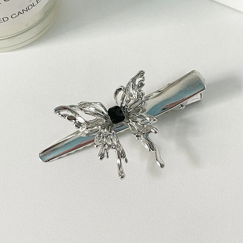 Women'S Casual Simple Style Heart Shape Bow Knot Alloy Plating Zircon Hair Clip