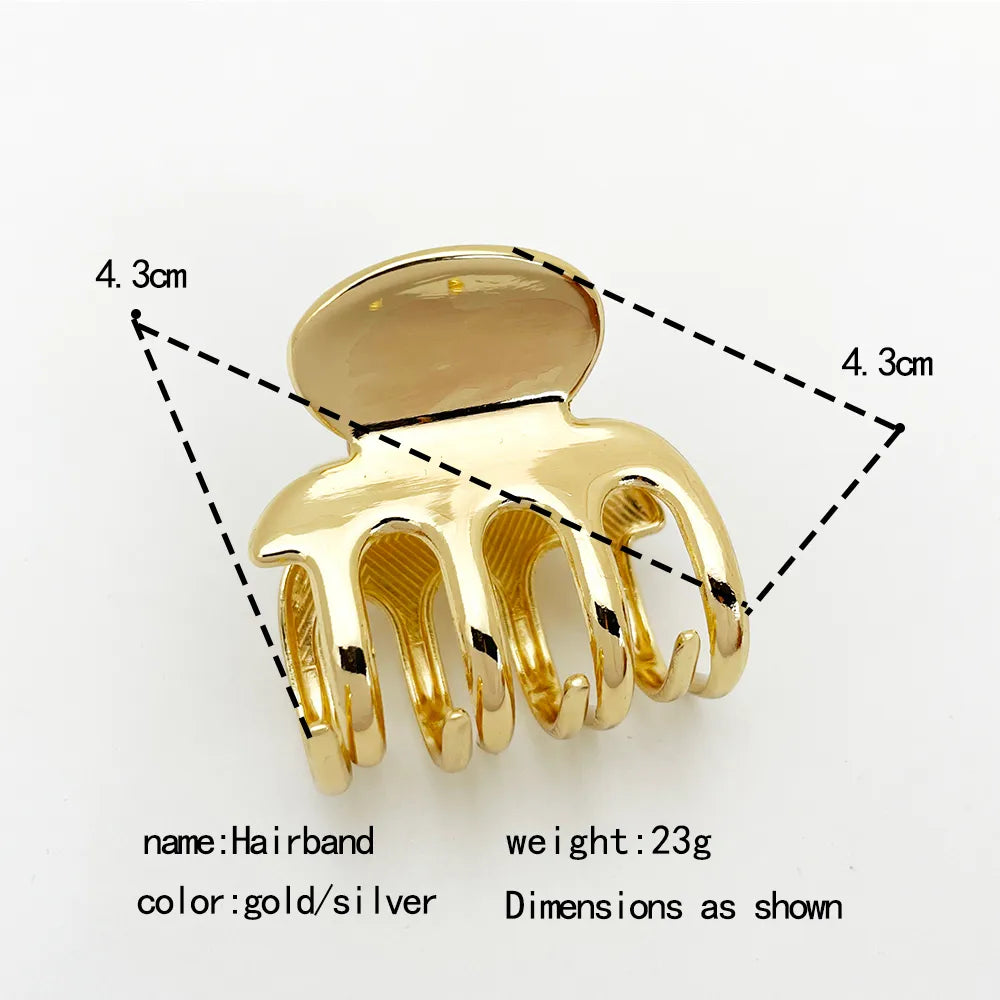 Women'S Casual Simple Style Hexagon Alloy Hair Claws