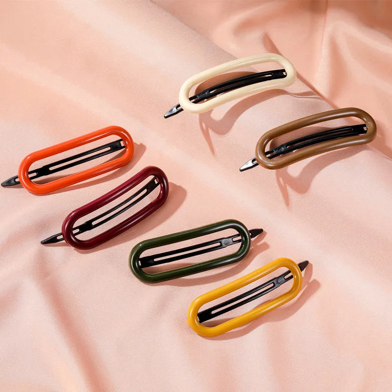 Women'S Casual Simple Style Quadrilateral Arylic Hair Clip