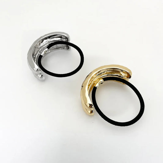 Women'S Casual Simple Style Solid Color Alloy Elastic Band Hair Tie