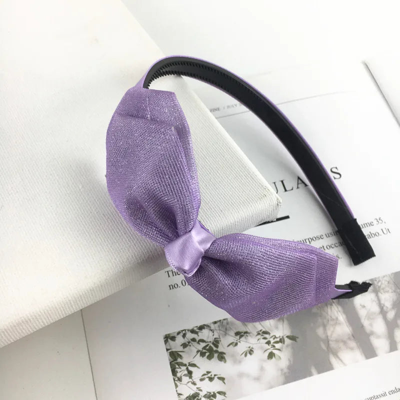 Women'S Casual Simple Style Solid Color Bow Knot Alloy Tassel Inlay Pearl Hair Band