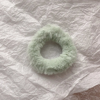 Women'S Casual Simple Style Solid Color Plush Hair Tie