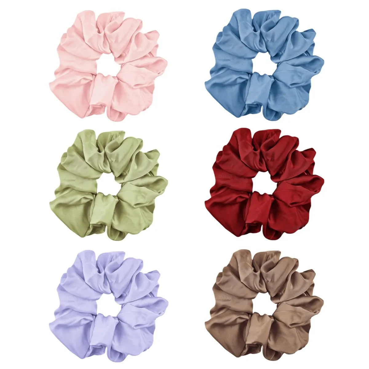 Women'S Casual Simple Style Solid Color Satin Hair Tie