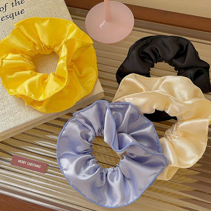 Women'S Casual Simple Style Solid Color Satin Hair Tie