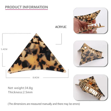 Women'S Casual Simple Style Triangle Color Block Acetic Acid Sheets Handmade Hair Claws