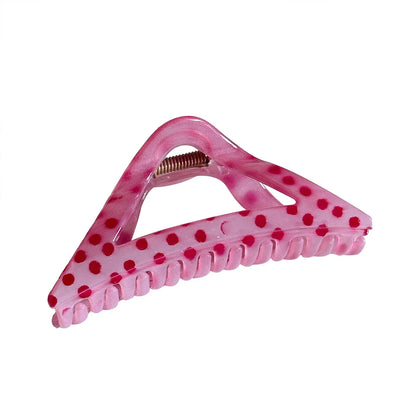 Women'S Casual Simple Style Triangle Semicircle Round Dots Resin Hollow Out Hair Claws