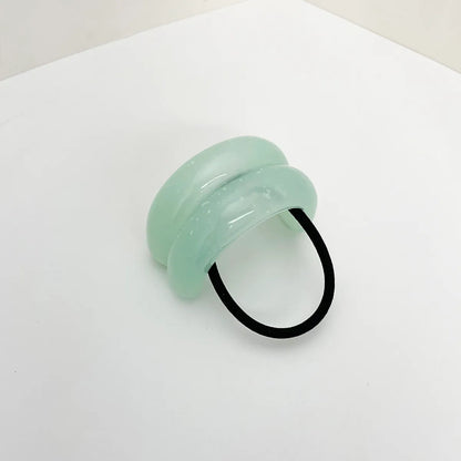 Women'S Casual Simple Style U Shape Elastic Band Resin Hair Tie