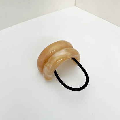 Women'S Casual Simple Style U Shape Elastic Band Resin Hair Tie