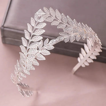 Women'S Casual Sweet Simple Style Leaves Flower Alloy Hair Band