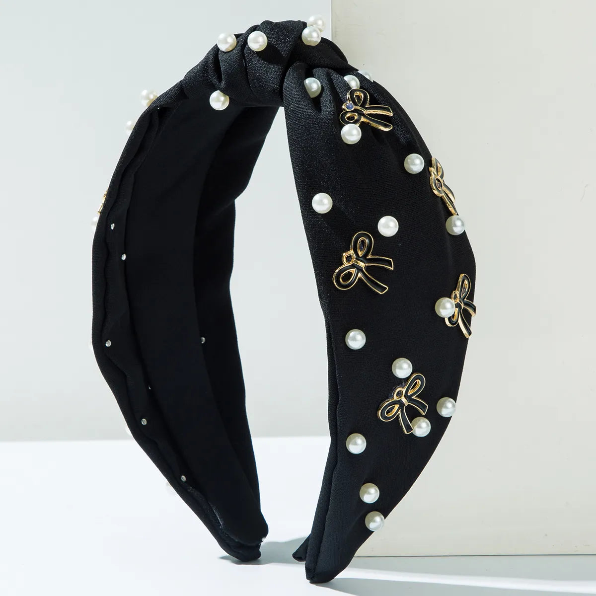 Women'S Casual Vacation Classic Style Bow Knot Alloy Inlay Artificial Pearls Hair Band