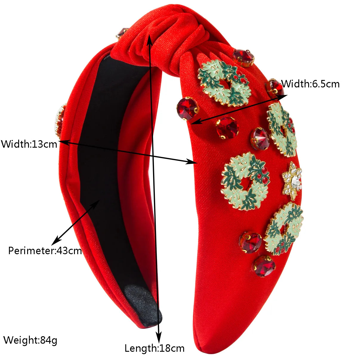 Women'S Casual Vacation Classic Style Christmas Tree Alloy Cloth Rhinestone Inlay Alloy Rhinestones Hair Band