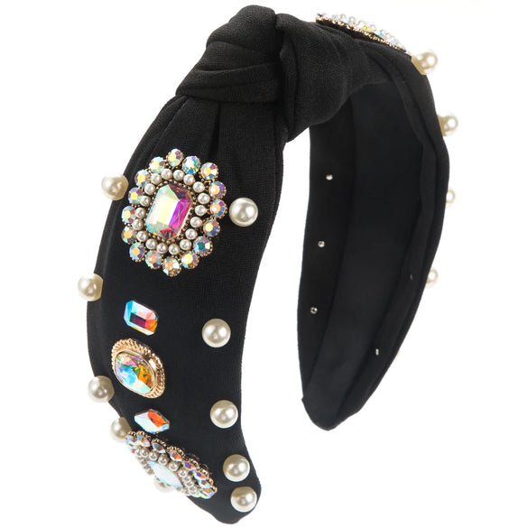 Women'S Casual Vacation Classic Style Color Block Alloy Glass Inlay Turquoise Glass Hair Band