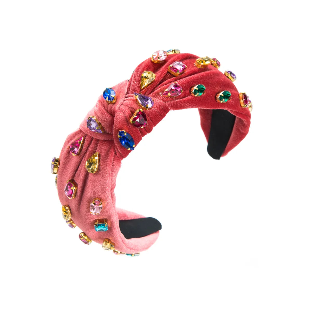 Women'S Casual Vacation Classic Style Color Block Alloy Rhinestone Glass Inlay Rhinestones Hair Band