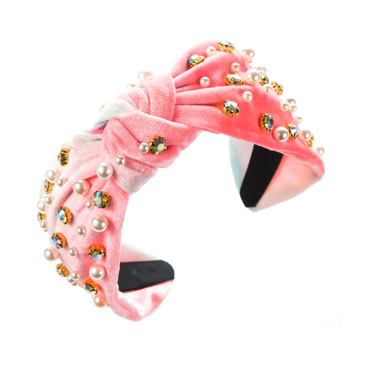 Women'S Casual Vacation Classic Style Color Block Alloy Rhinestone Glass Inlay Rhinestones Hair Band