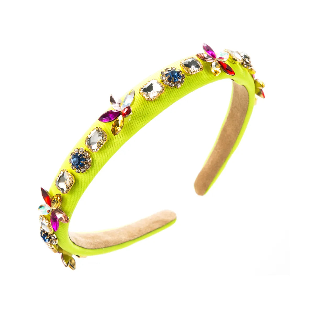 Women'S Casual Vacation Classic Style Color Block Alloy Rhinestone Glass Inlay Rhinestones Hair Band