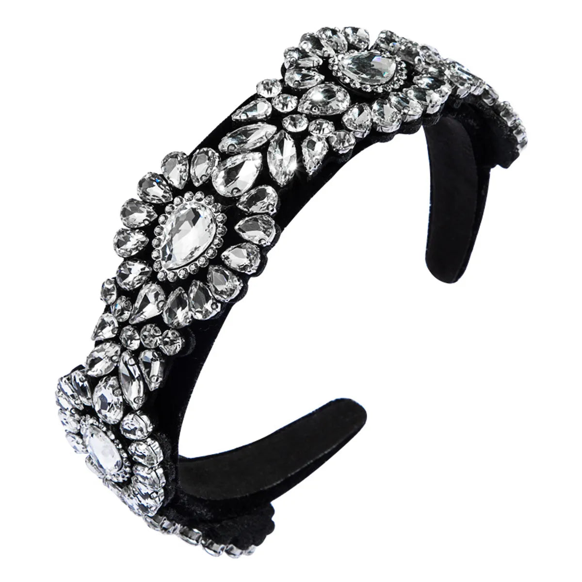 Women'S Casual Vacation Classic Style Color Block Alloy Rhinestone Glass Inlay Rhinestones Hair Band