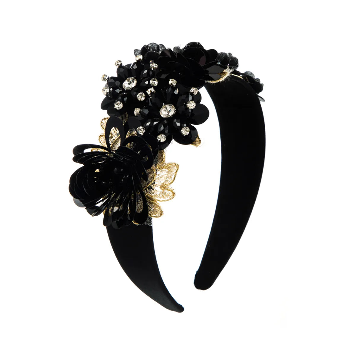 Women'S Casual Vacation Classic Style Color Block Alloy Rhinestone Glass Inlay Rhinestones Hair Band