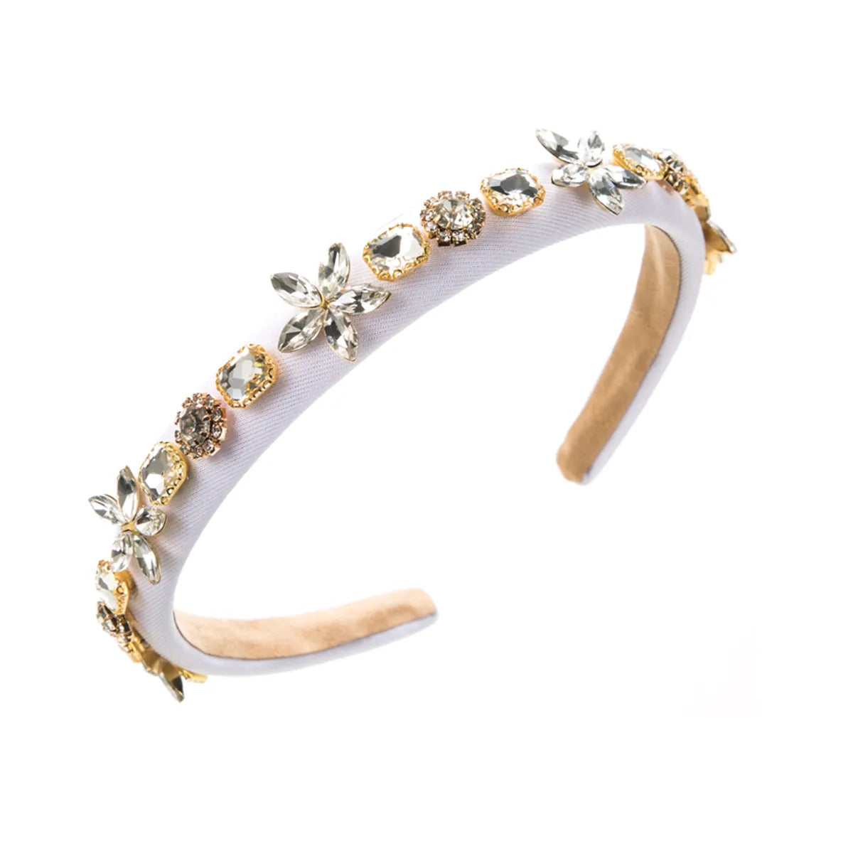 Women'S Casual Vacation Classic Style Color Block Alloy Rhinestone Glass Inlay Rhinestones Hair Band