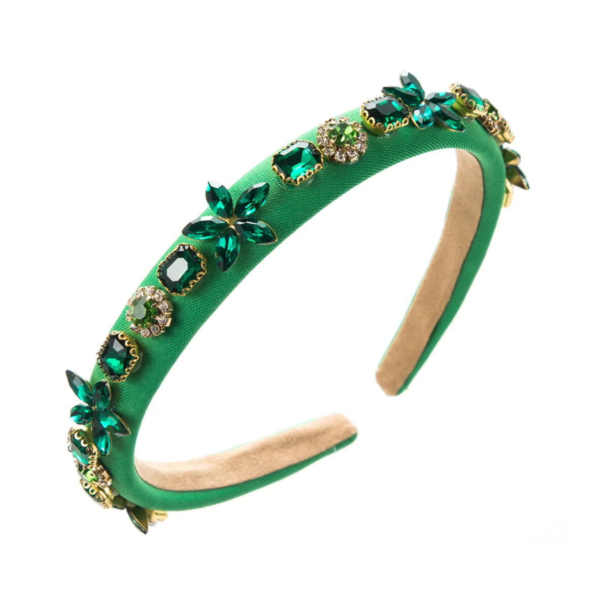 Women'S Casual Vacation Classic Style Color Block Alloy Rhinestone Glass Inlay Rhinestones Hair Band