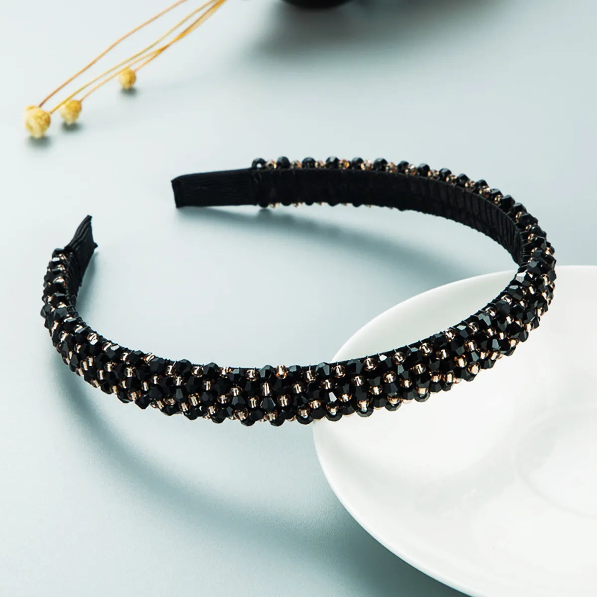 Women'S Casual Vacation Classic Style Color Block Alloy Rhinestone Glass Inlay Rhinestones Hair Band