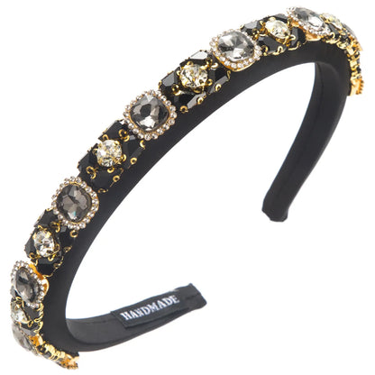 Women'S Casual Vacation Classic Style Geometric Alloy Cloth Inlay Glass Hair Band