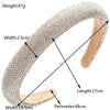 Women'S Casual Vacation Classic Style Geometric Alloy Cloth Inlay Rhinestones Hair Band