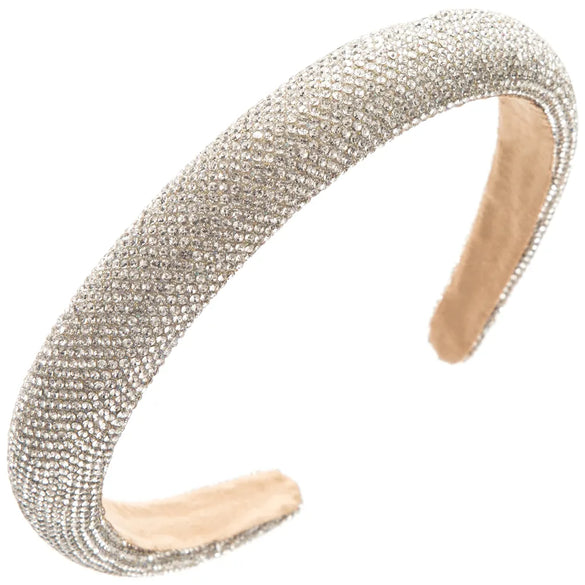 Women'S Casual Vacation Classic Style Geometric Alloy Cloth Inlay Rhinestones Hair Band