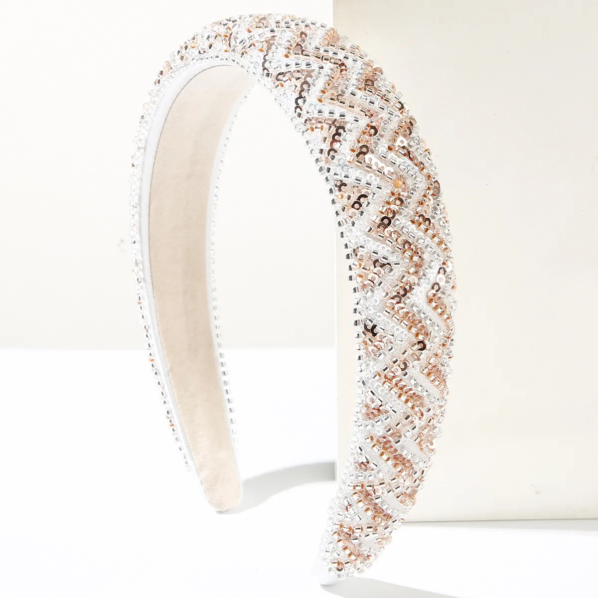 Women'S Casual Vacation Classic Style Geometric Beaded Alloy Cloth Beaded Sequins Beads Hair Band