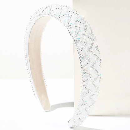 Women'S Casual Vacation Classic Style Geometric Beaded Alloy Cloth Beaded Sequins Beads Hair Band