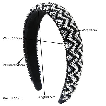 Women'S Casual Vacation Classic Style Geometric Beaded Alloy Cloth Beaded Sequins Beads Hair Band