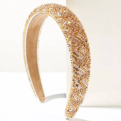 Women'S Casual Vacation Classic Style Geometric Beaded Alloy Cloth Beaded Sequins Beads Hair Band