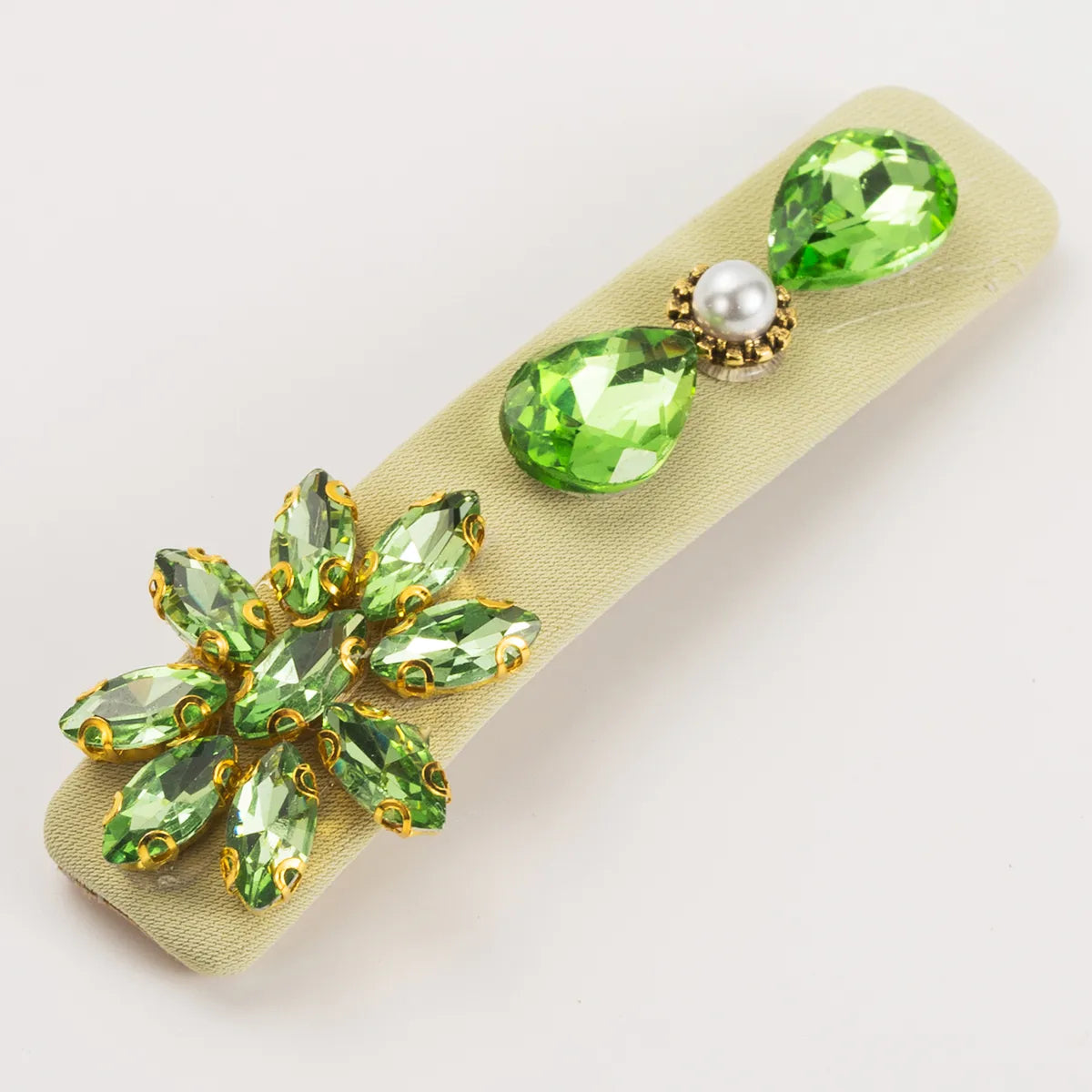 Women'S Casual Vacation Classic Style Water Droplets Alloy Cloth Inlay Glass Hair Clip